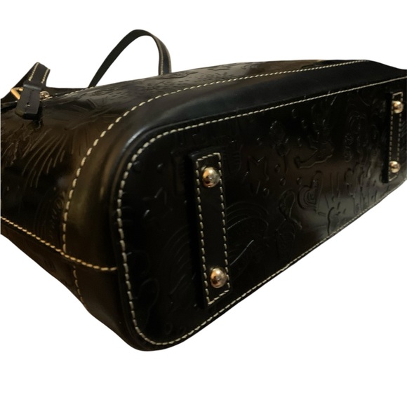 Dooney & Bourke Disney Sketch Black Embossed Leather Tote - Picture 4 of 14